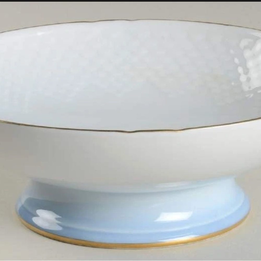 Blue and White Bowl with Seagull Design